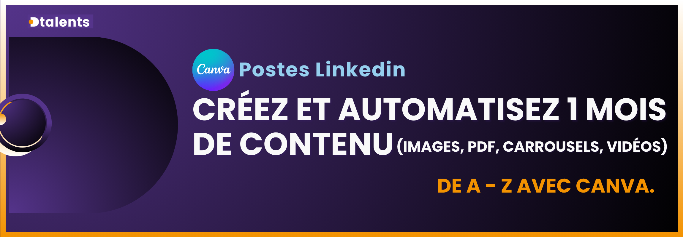 Canva de A à Z - créez et automatisez 1 mois de contenu